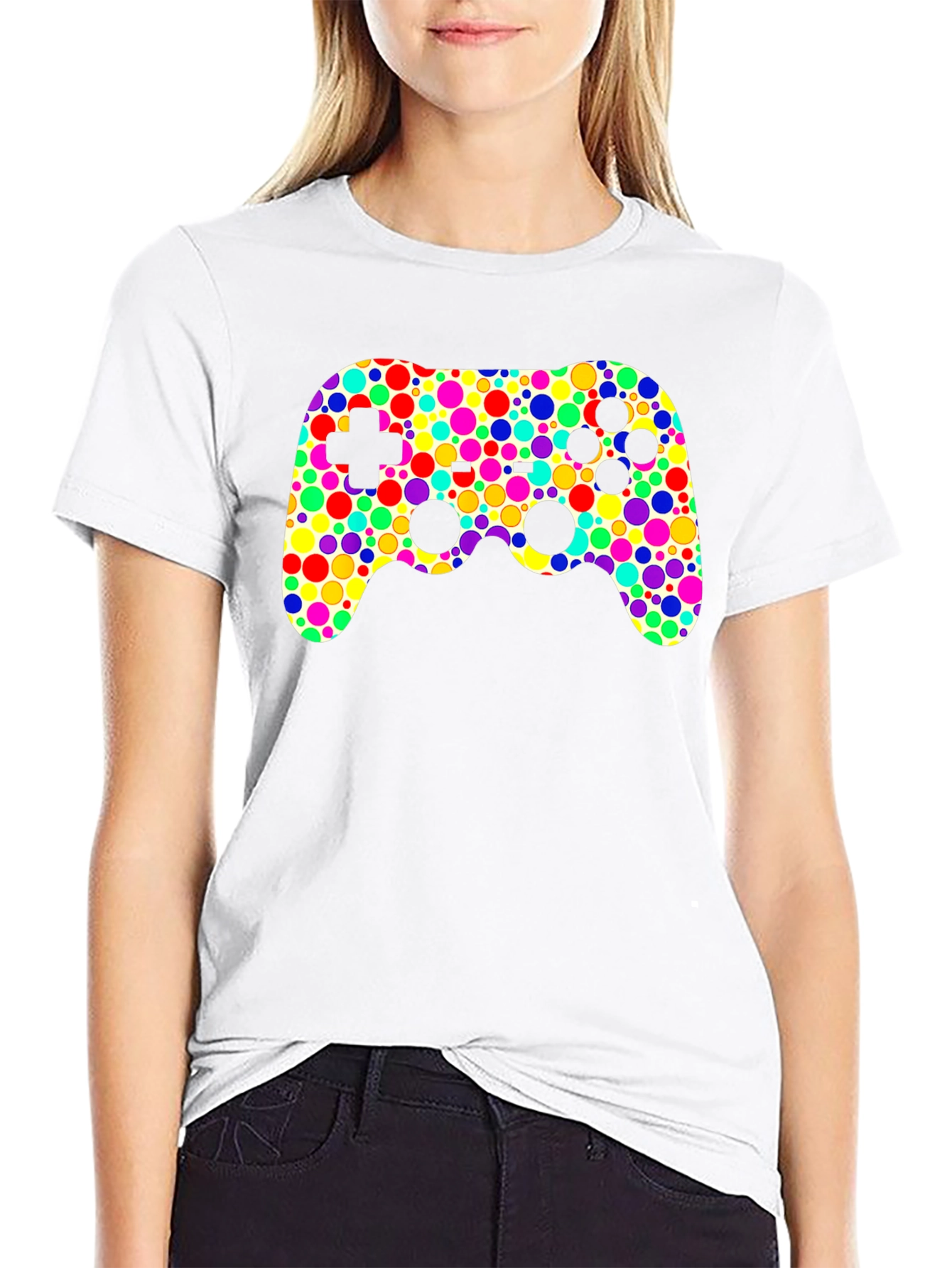 Colorful Game Controller Graphic T-Shirt