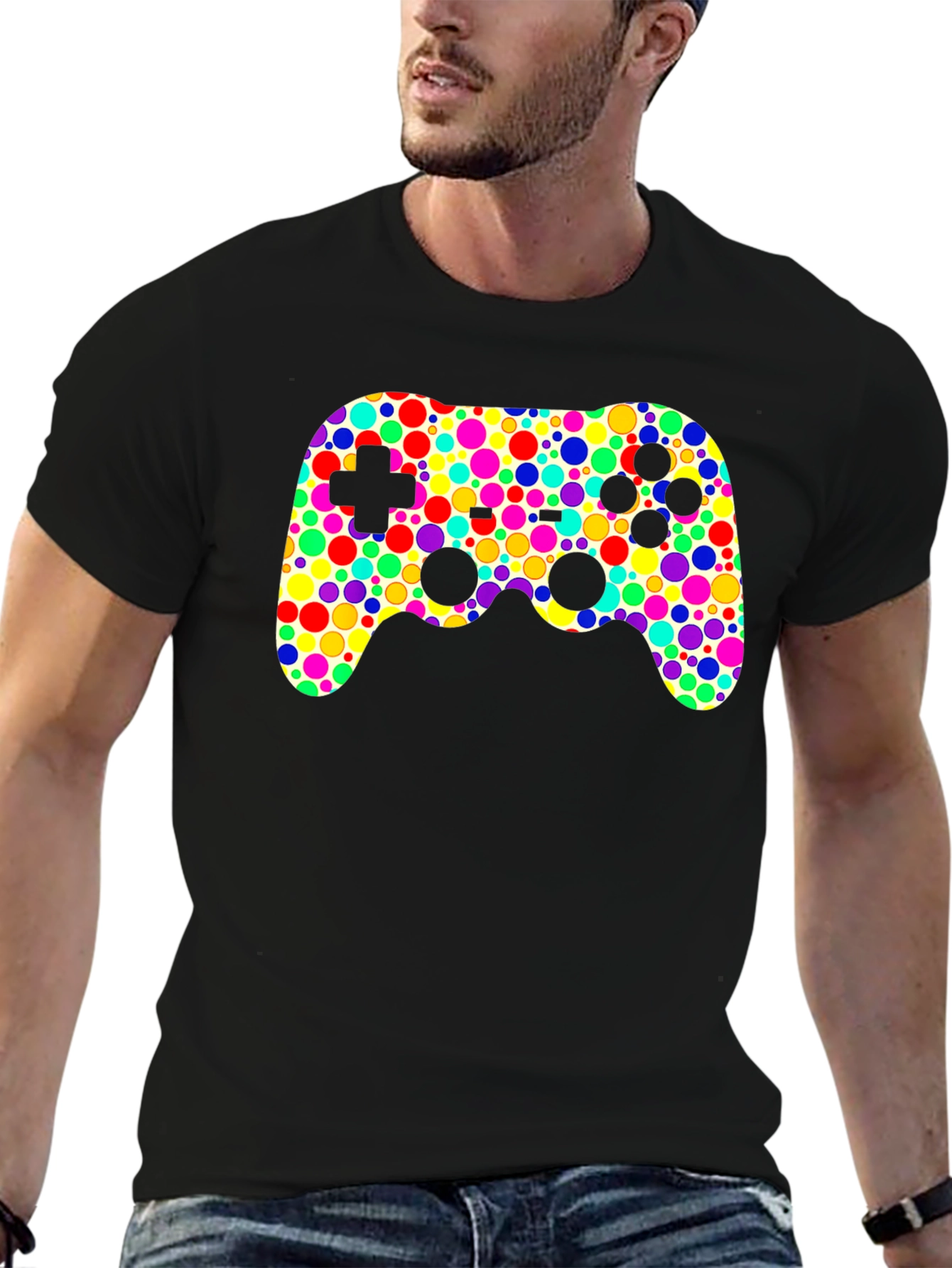Colorful Game Controller Graphic T-Shirt