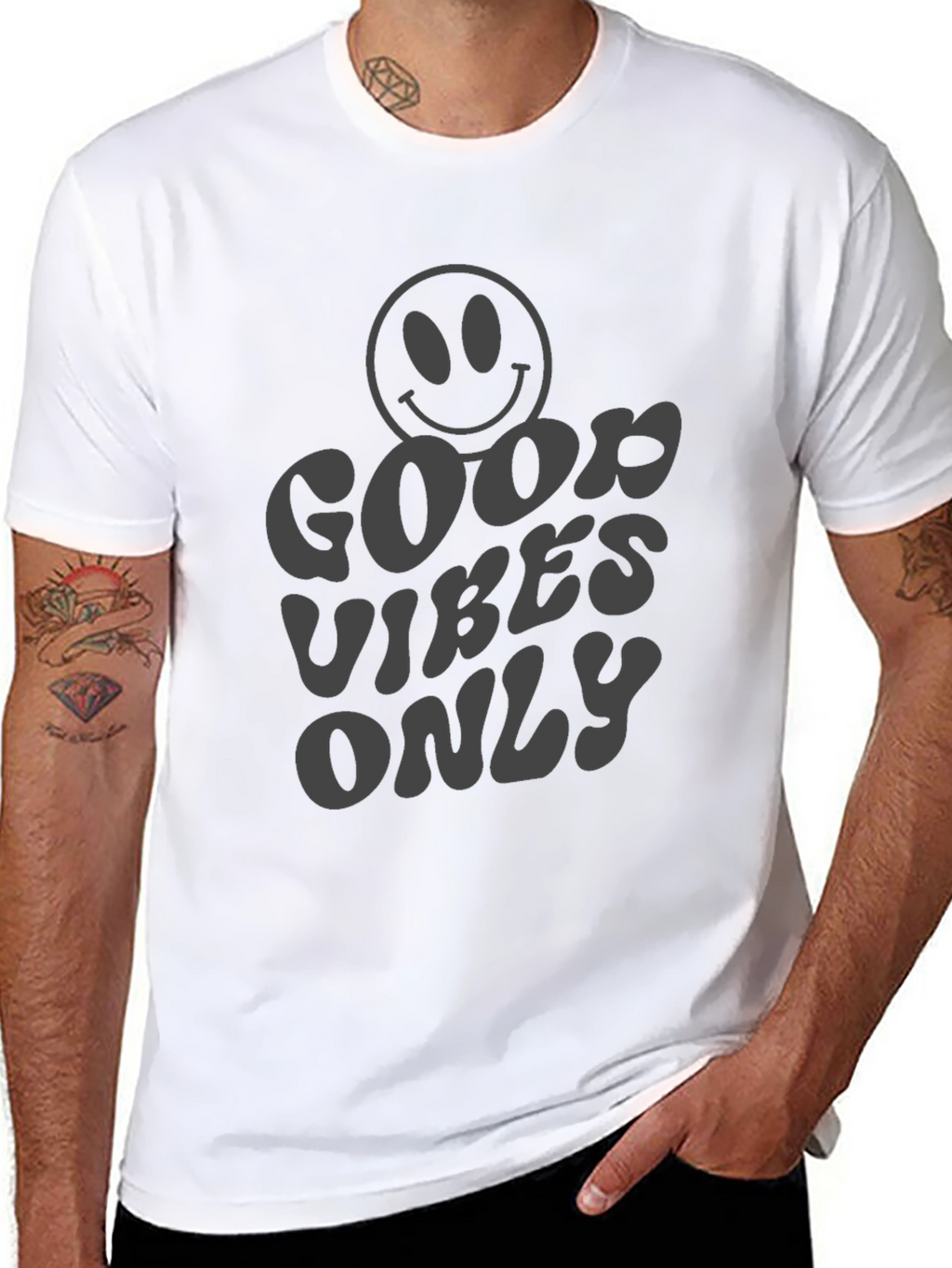 Good Vibes Only Graphic T-Shirt - Black