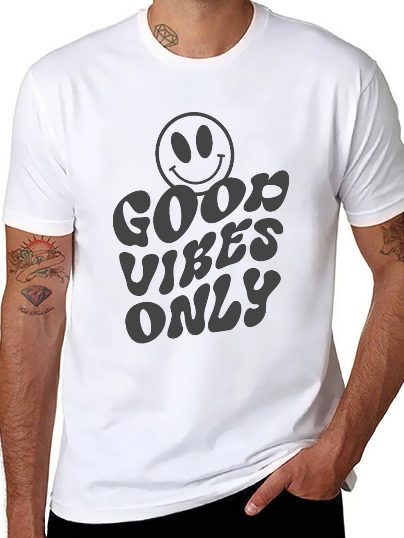 Good Vibes Only Graphic T-Shirt - Black