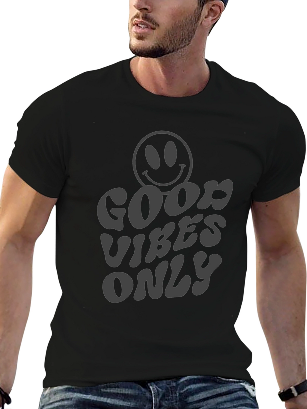 Good Vibes Only Graphic T-Shirt - Black