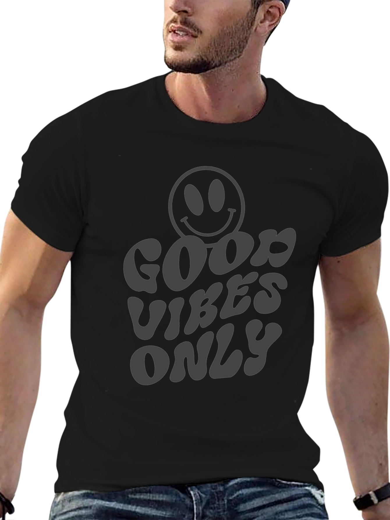 Good Vibes Only Graphic T-Shirt - Black
