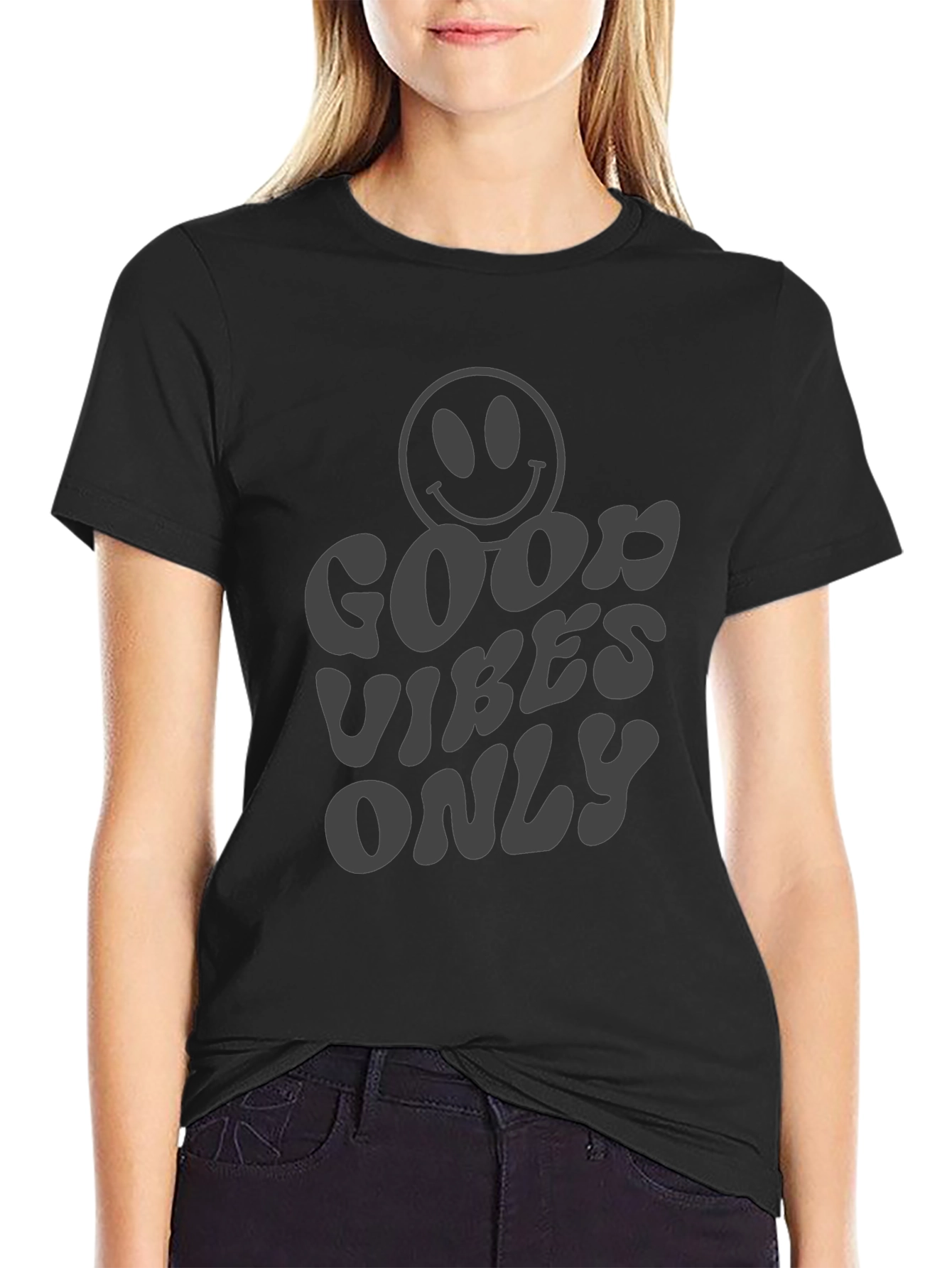 Good Vibes Only Graphic T-Shirt - Black