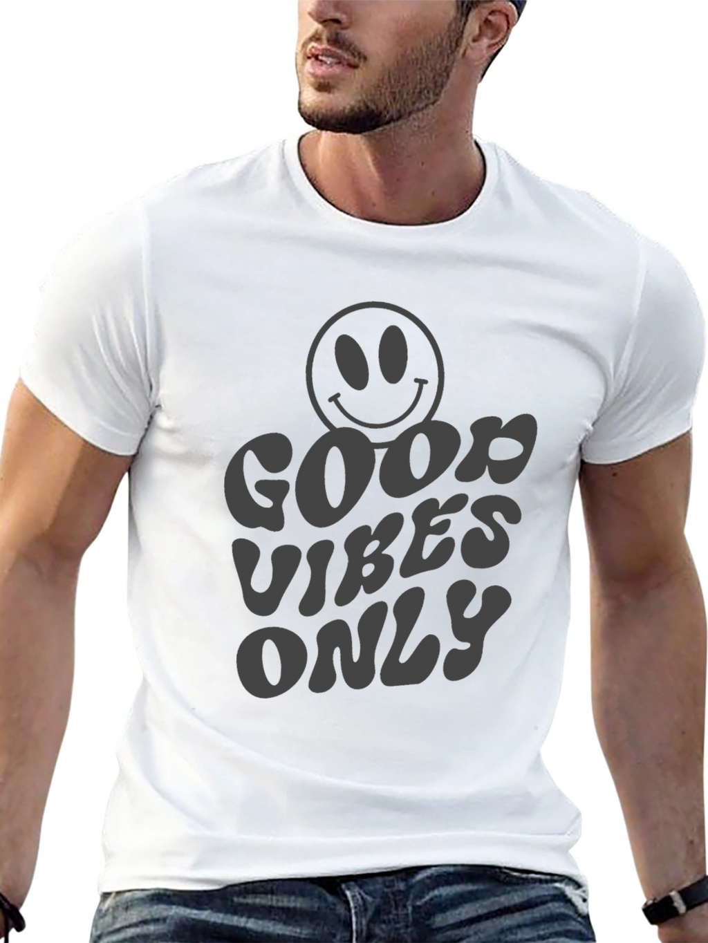 Good Vibes Only Graphic T-Shirt - Black