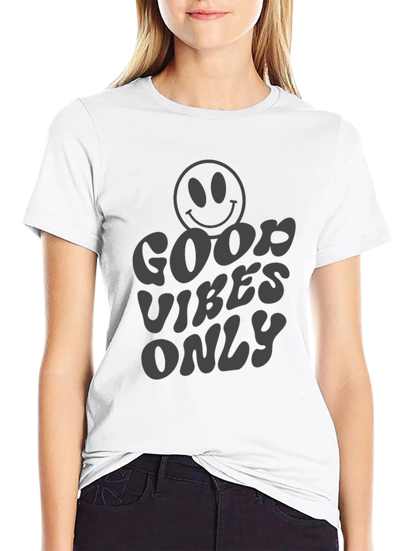 Good Vibes Only Graphic T-Shirt - Black