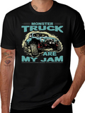 Monster Truck Are My Jam Black T-Shirt