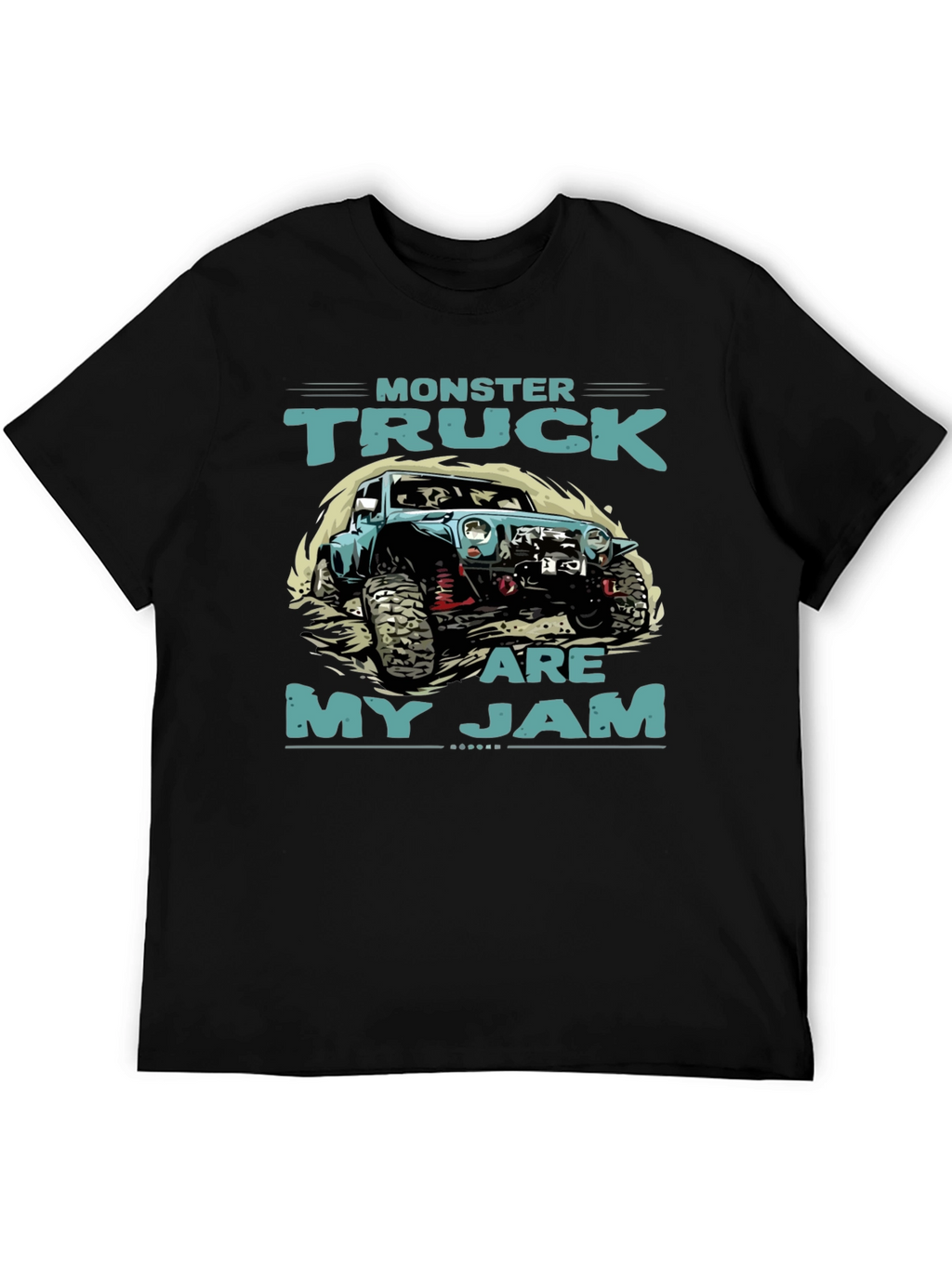 Monster Truck Are My Jam Black T-Shirt