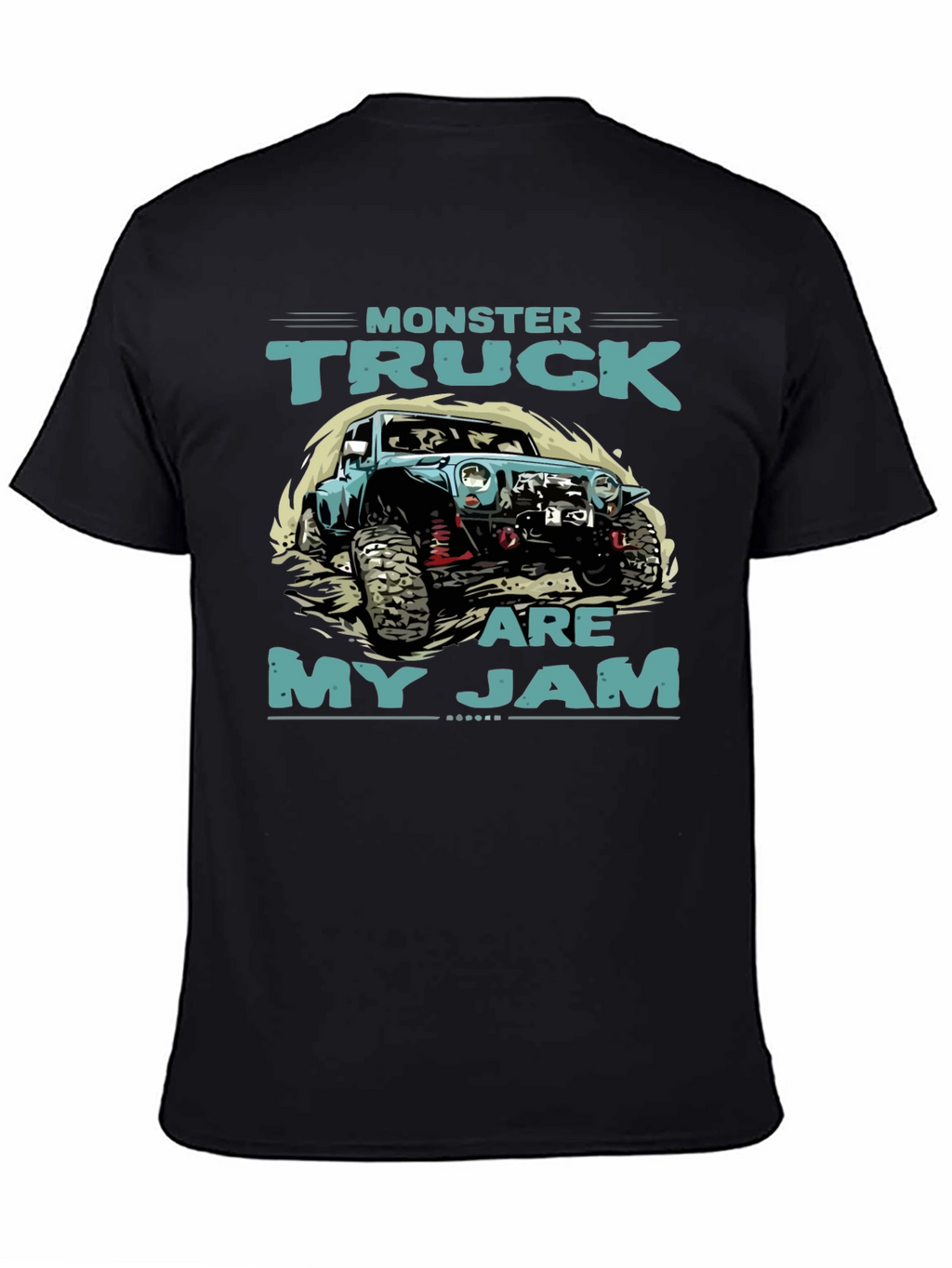 Monster Truck Are My Jam Black T-Shirt