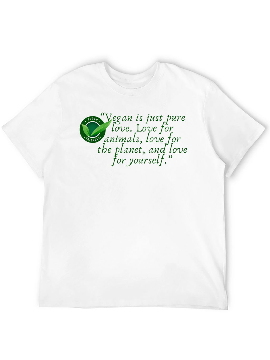 Vegan Love Graphic Tee - Eco-Friendly T-Shirt