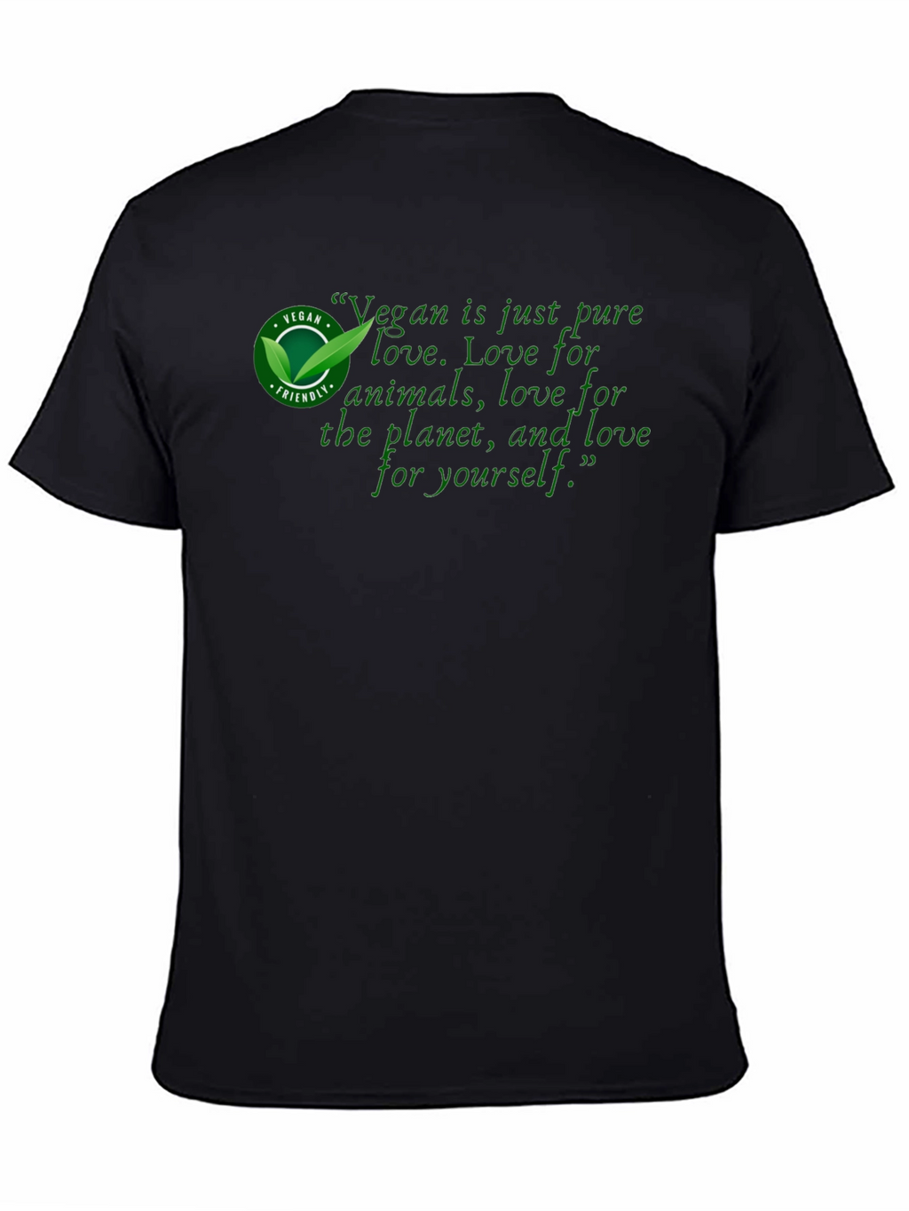 Vegan Love Graphic Tee - Eco-Friendly T-Shirt