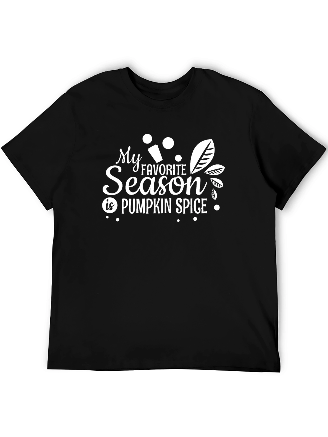 Pumpkin Spice Season Graphic Tee - Black