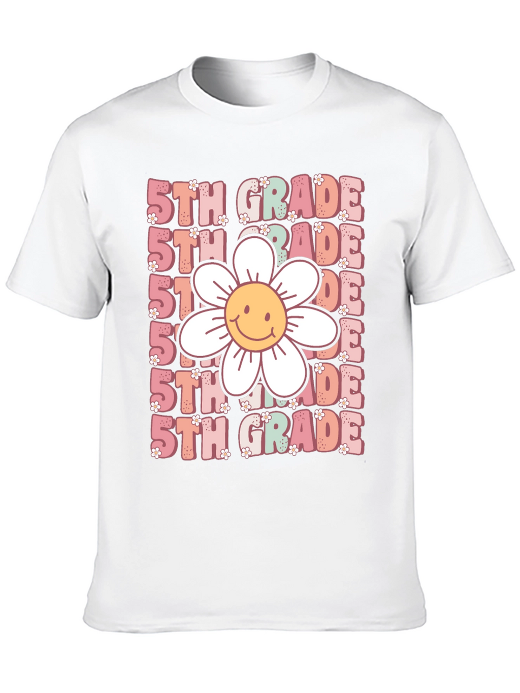 5th Grade Smiley Flower T-Shirt