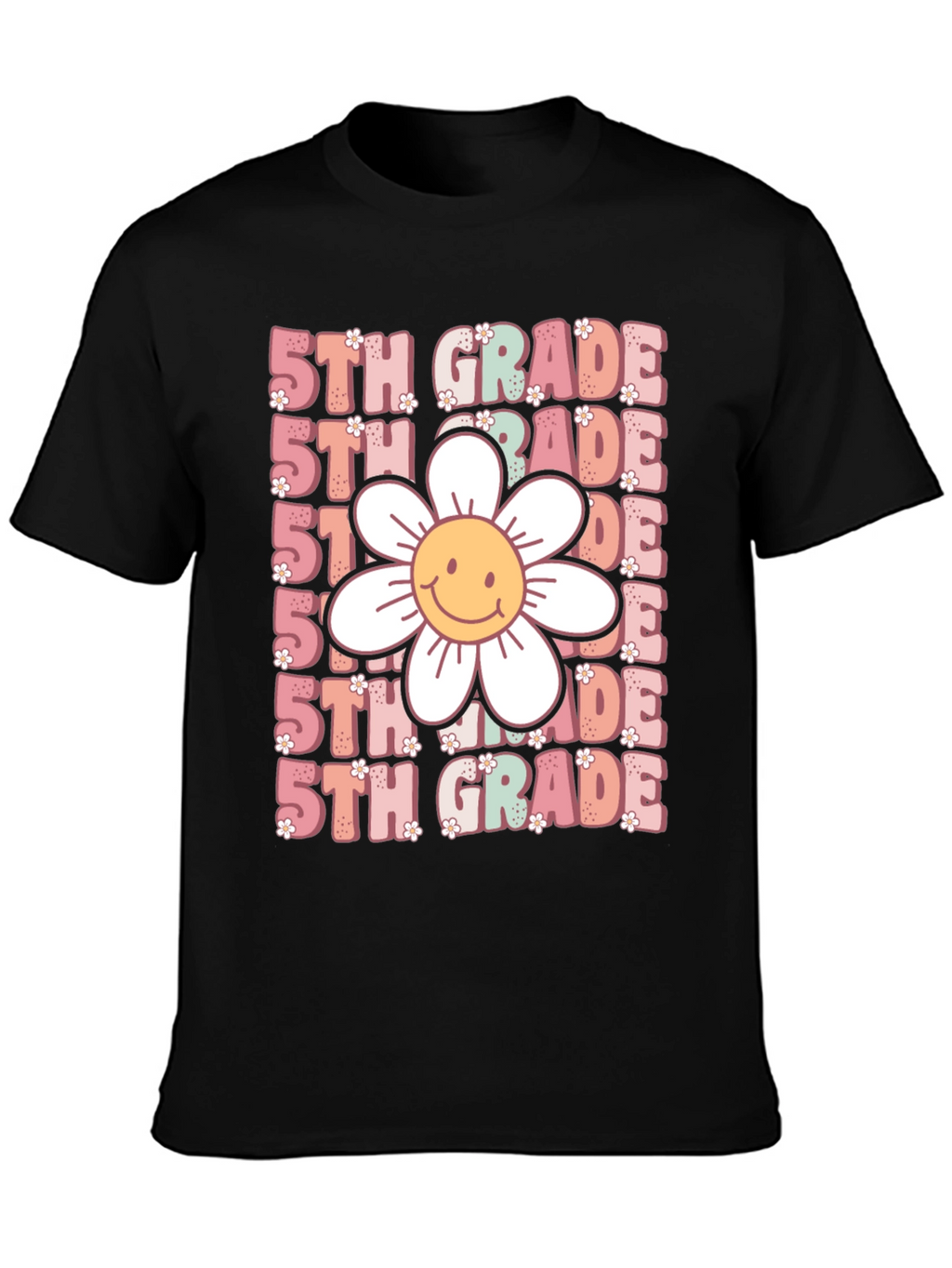 5th Grade Smiley Flower T-Shirt