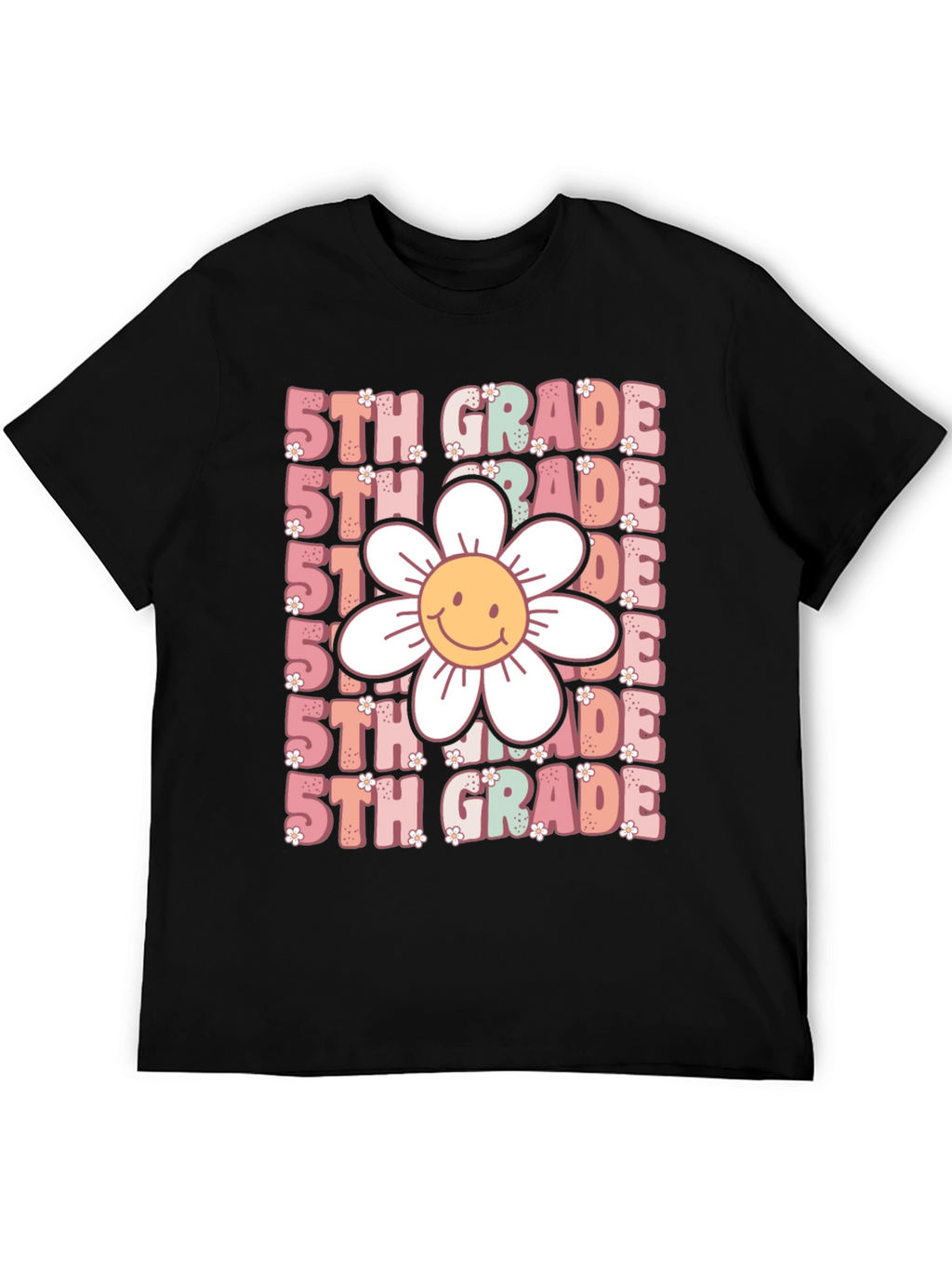 5th Grade Smiley Flower T-Shirt