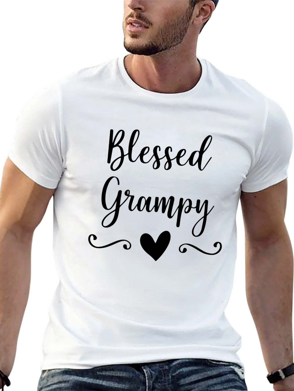 Blessed Grampy Black T-Shirt