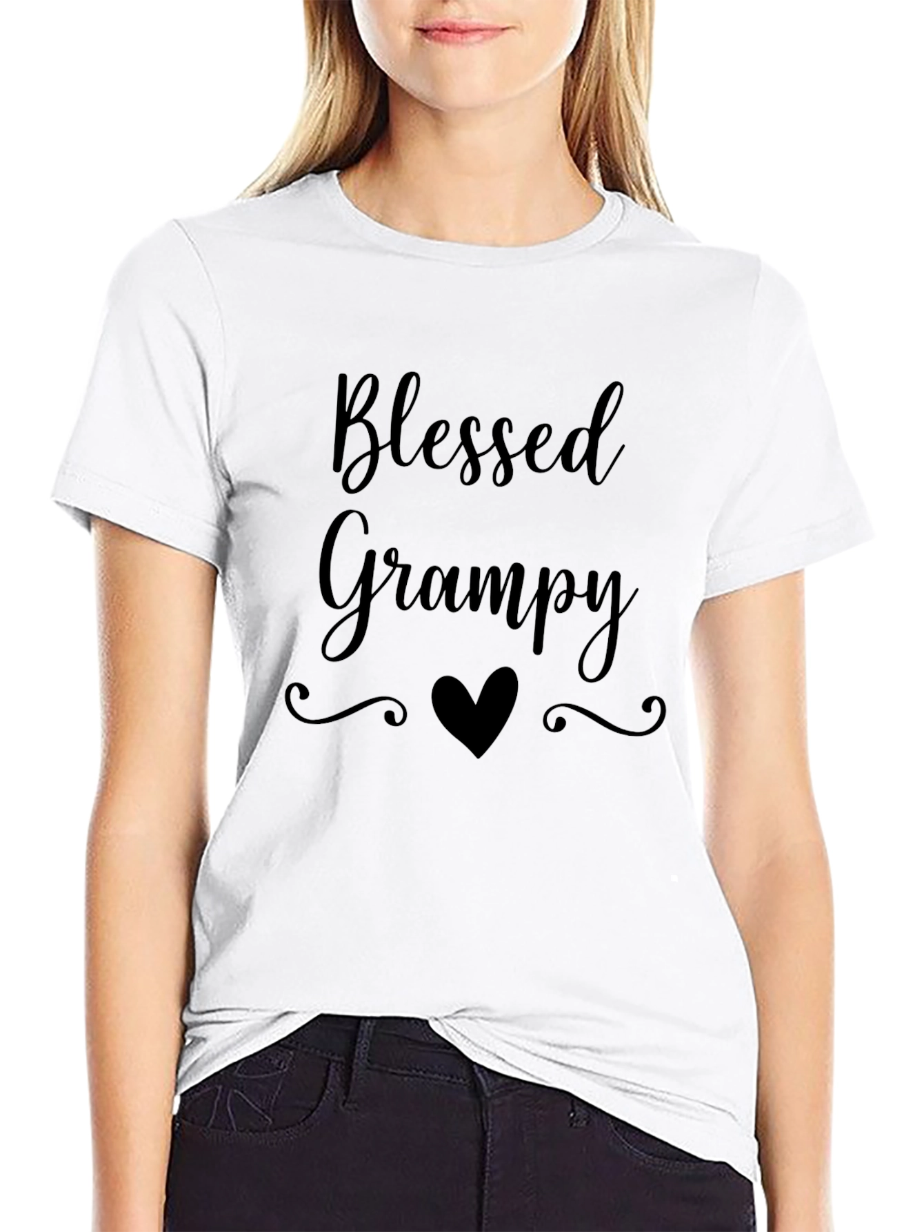 Blessed Grampy Black T-Shirt