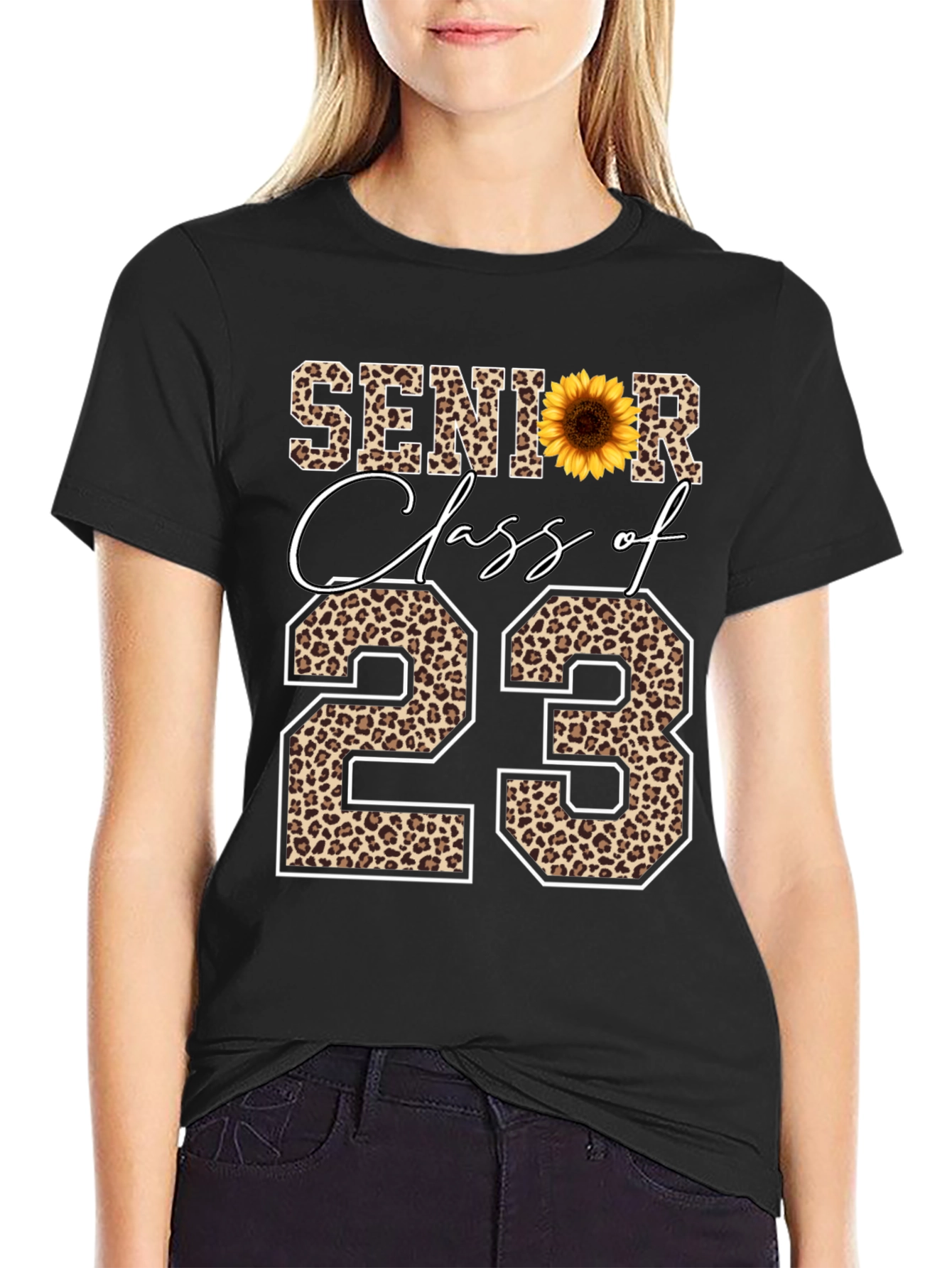 Senior Class of 23 Leopard Print T-Shirt