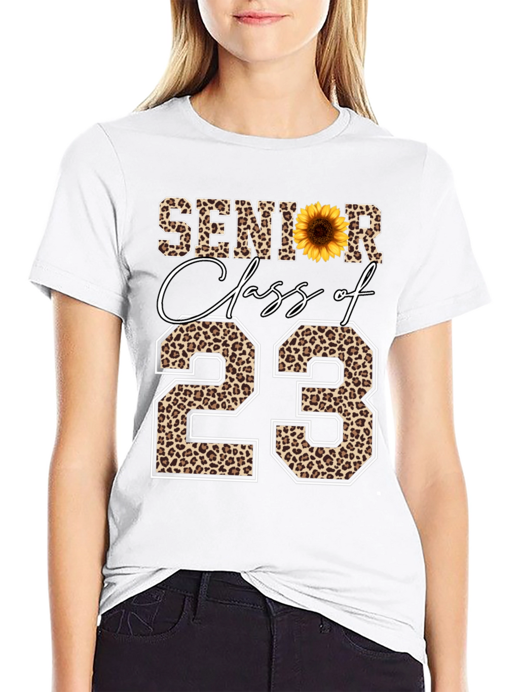 Senior Class of 23 Leopard Print T-Shirt