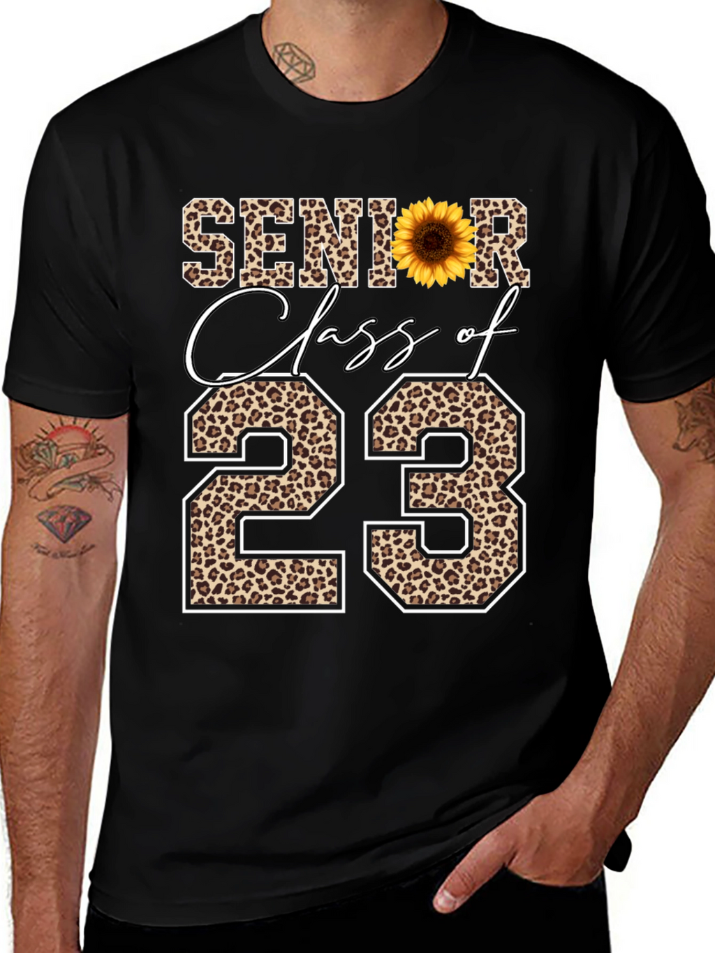 Senior Class of 23 Leopard Print T-Shirt