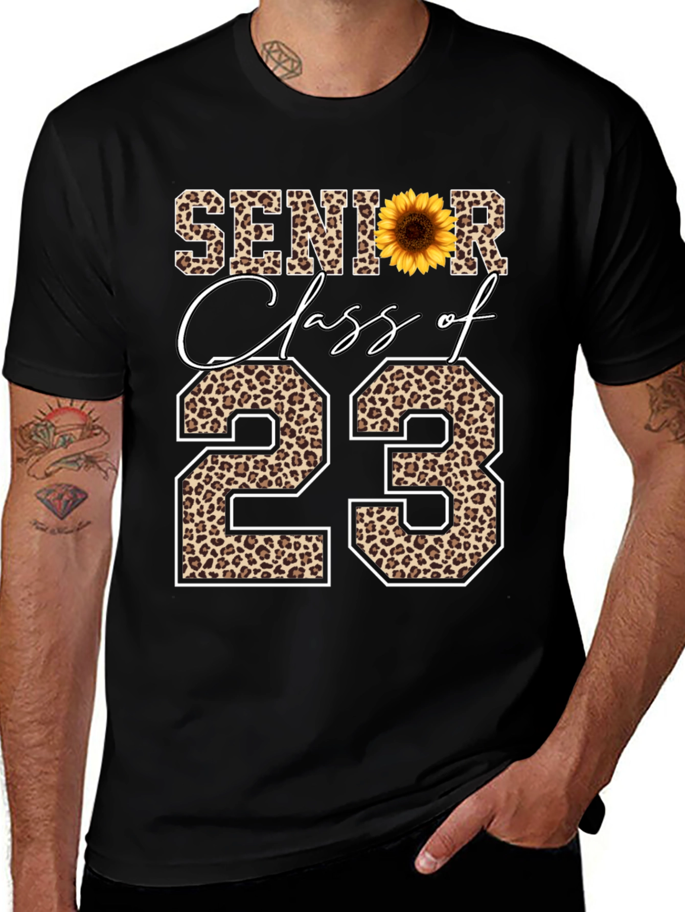 Senior Class of 23 Leopard Print T-Shirt