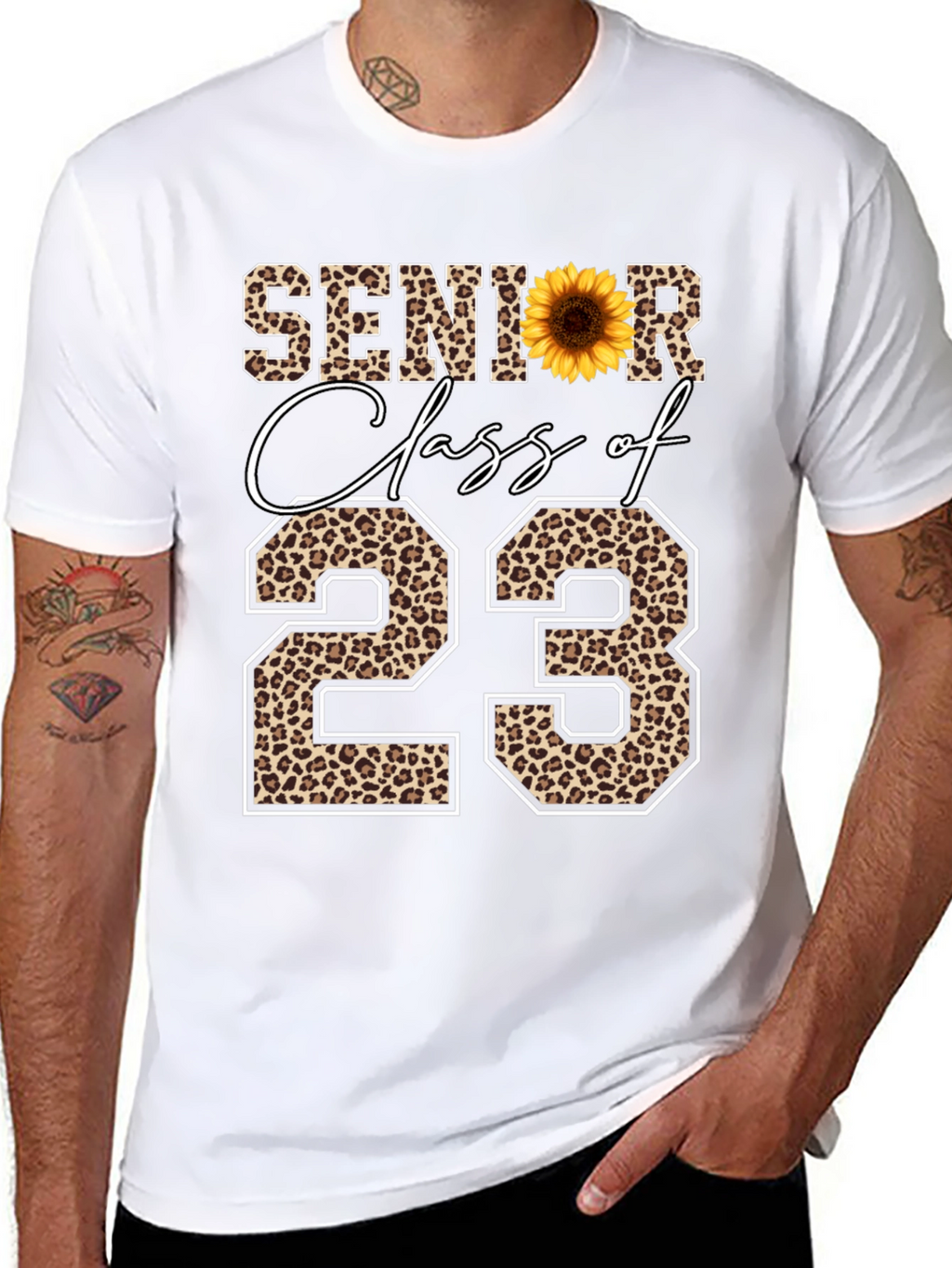 Senior Class of 23 Leopard Print T-Shirt