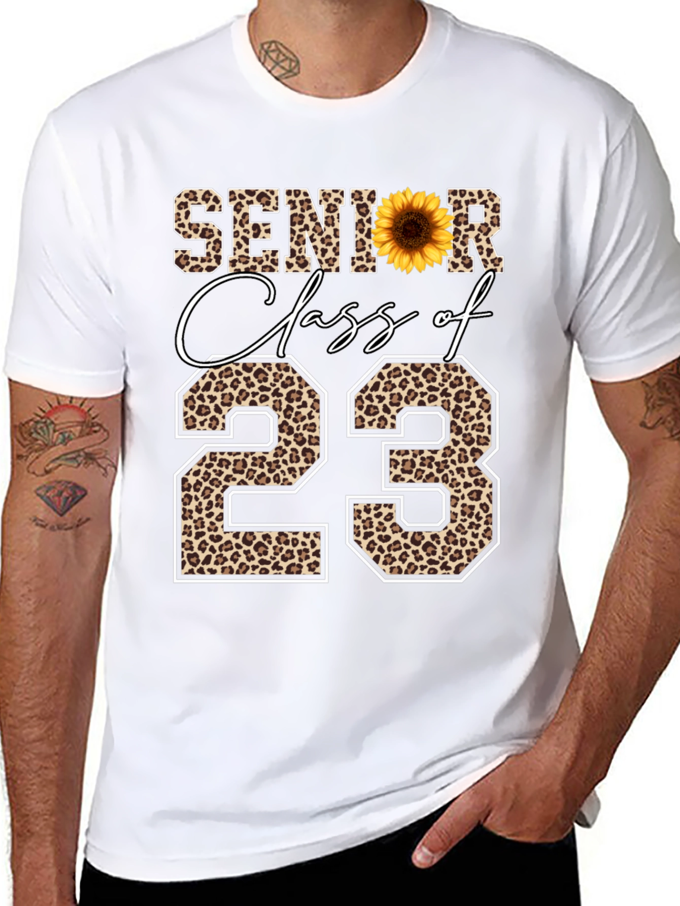 Senior Class of 23 Leopard Print T-Shirt