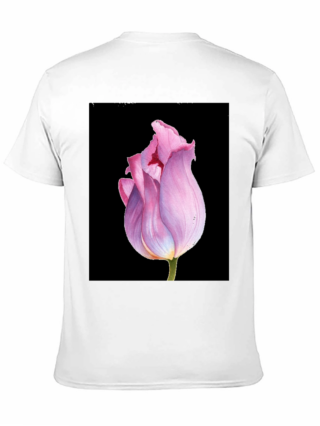 Floral Tulip Graphic Tee - Modern Botanical T-Shirt