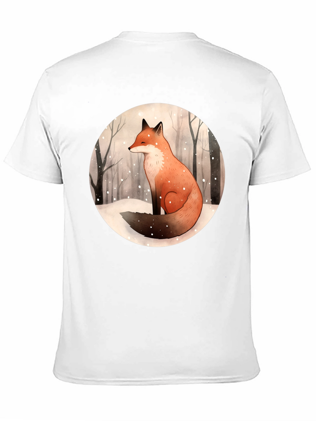 Winter Fox Graphic Tee - Unisex Black T-Shirt