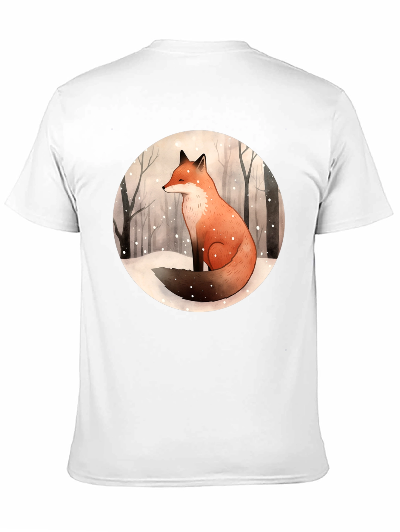 Winter Fox Graphic Tee - Unisex Black T-Shirt