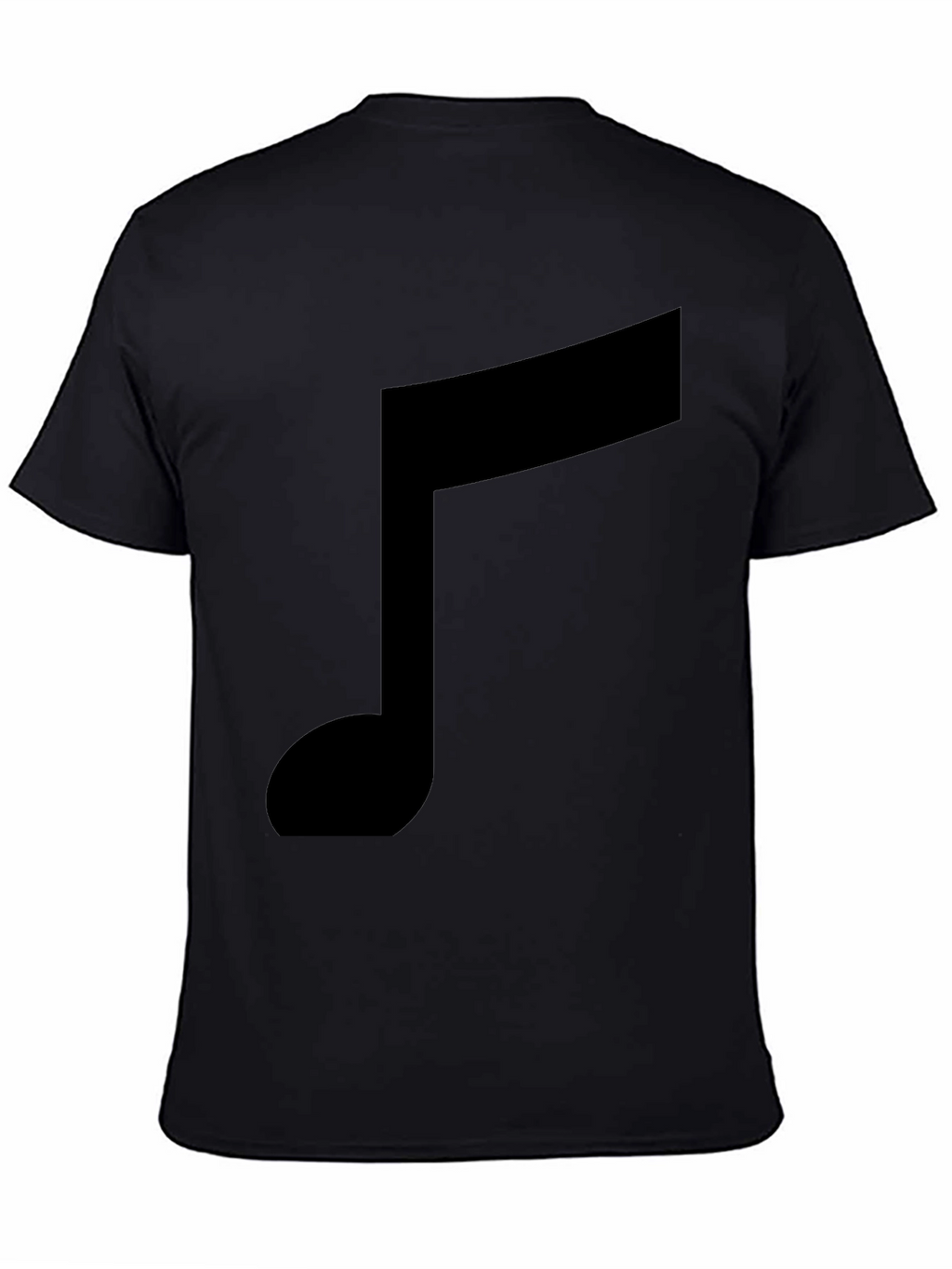 Musical Note Graphic Black T-Shirt