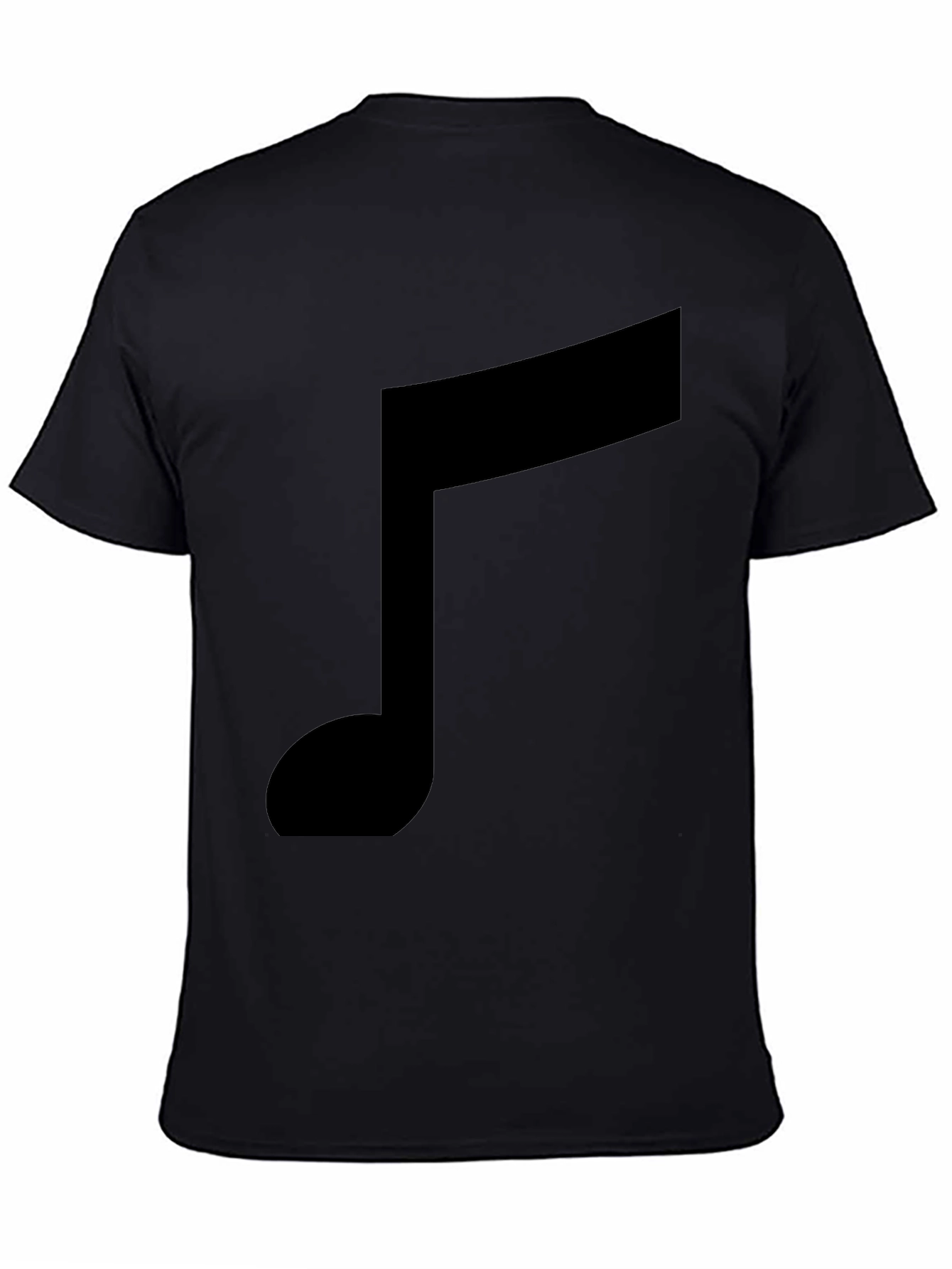 Musical Note Graphic Black T-Shirt