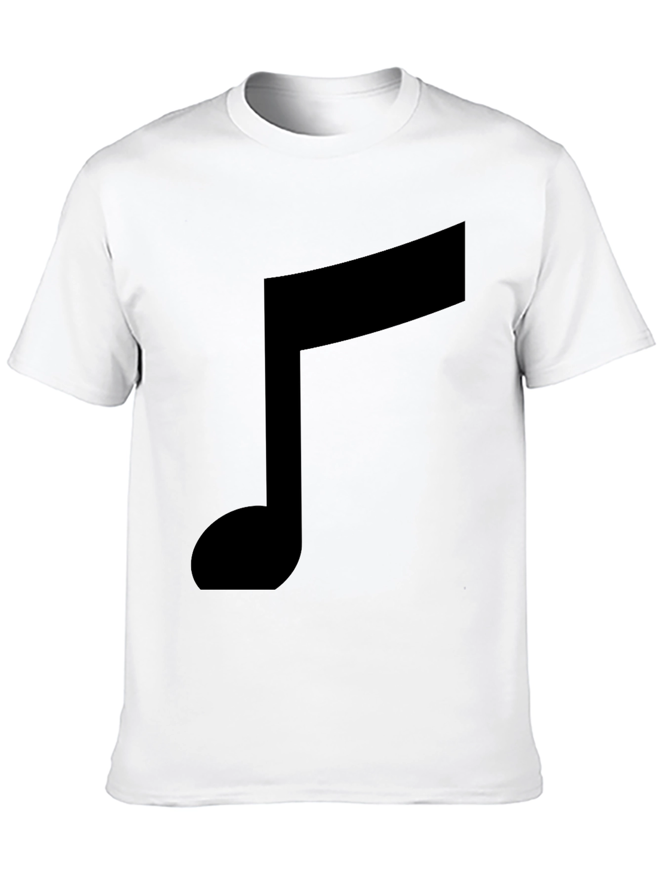 Musical Note Graphic Black T-Shirt