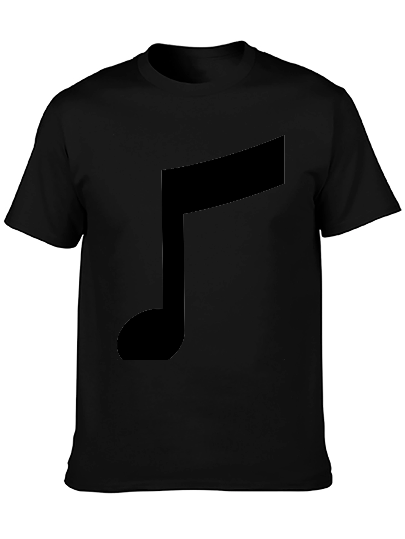Musical Note Graphic Black T-Shirt