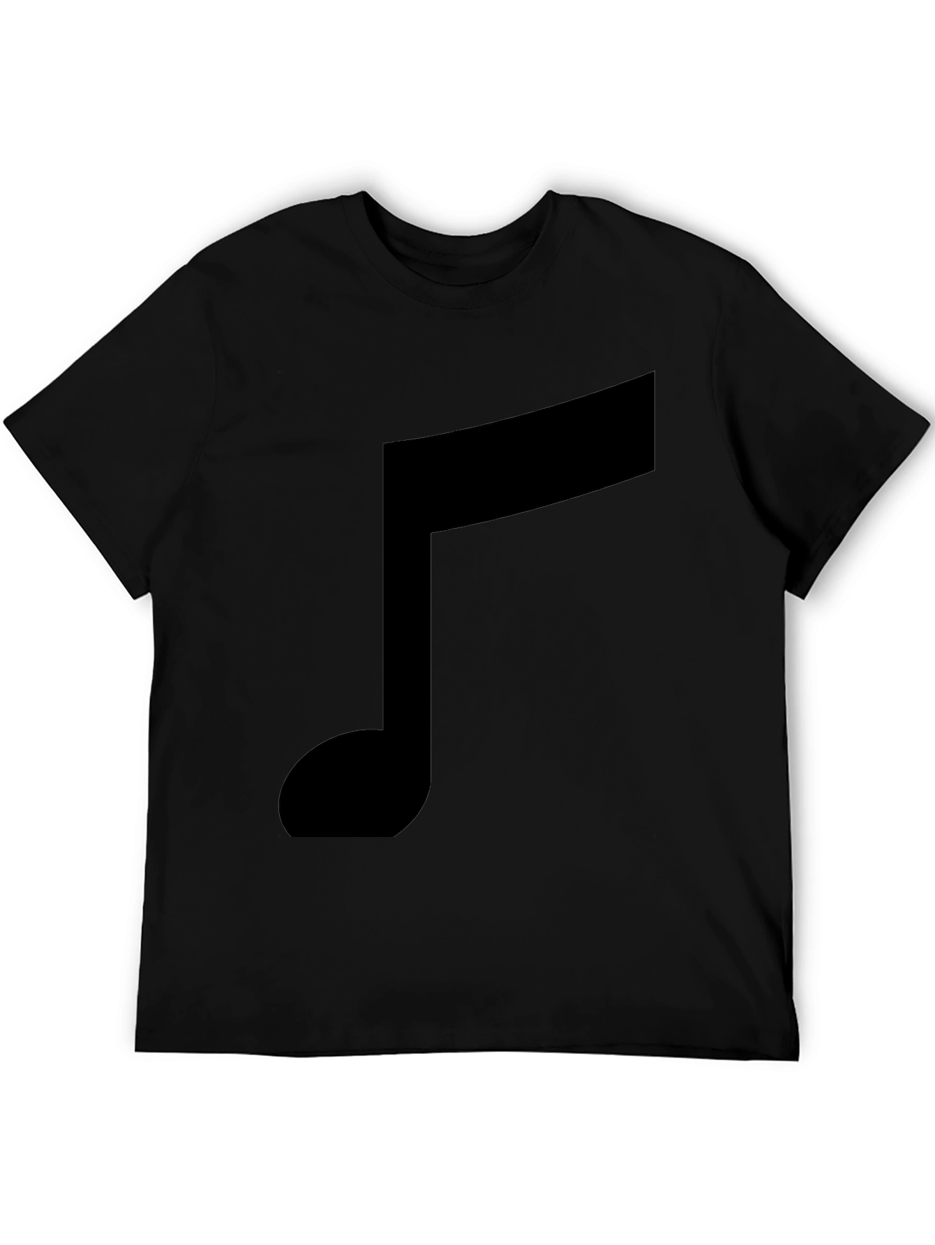 Musical Note Graphic Black T-Shirt
