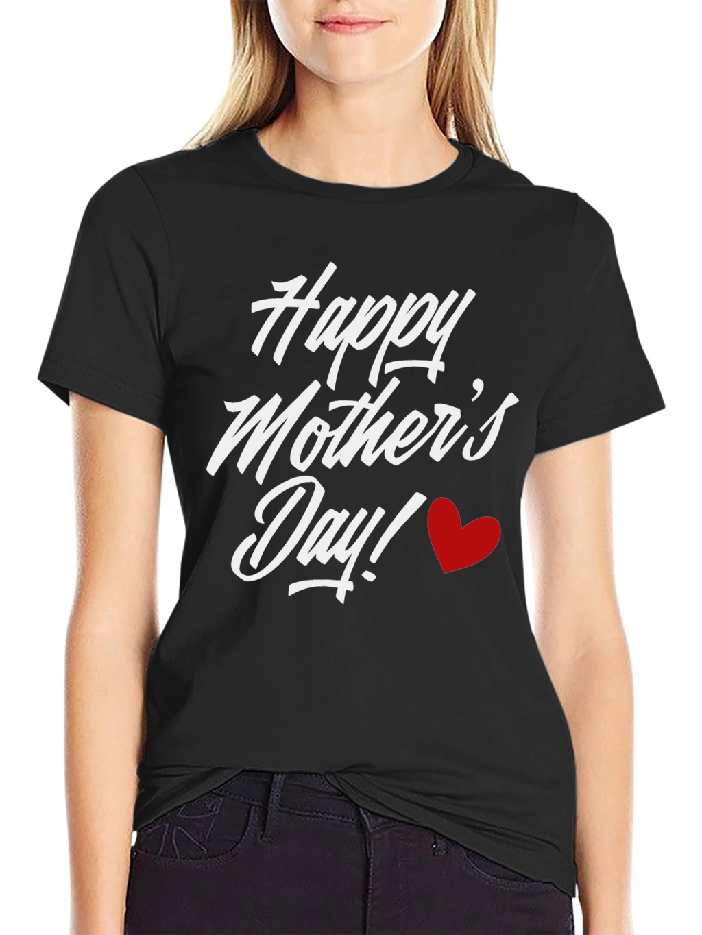 Happy Mothers Day T-Shirt - Black