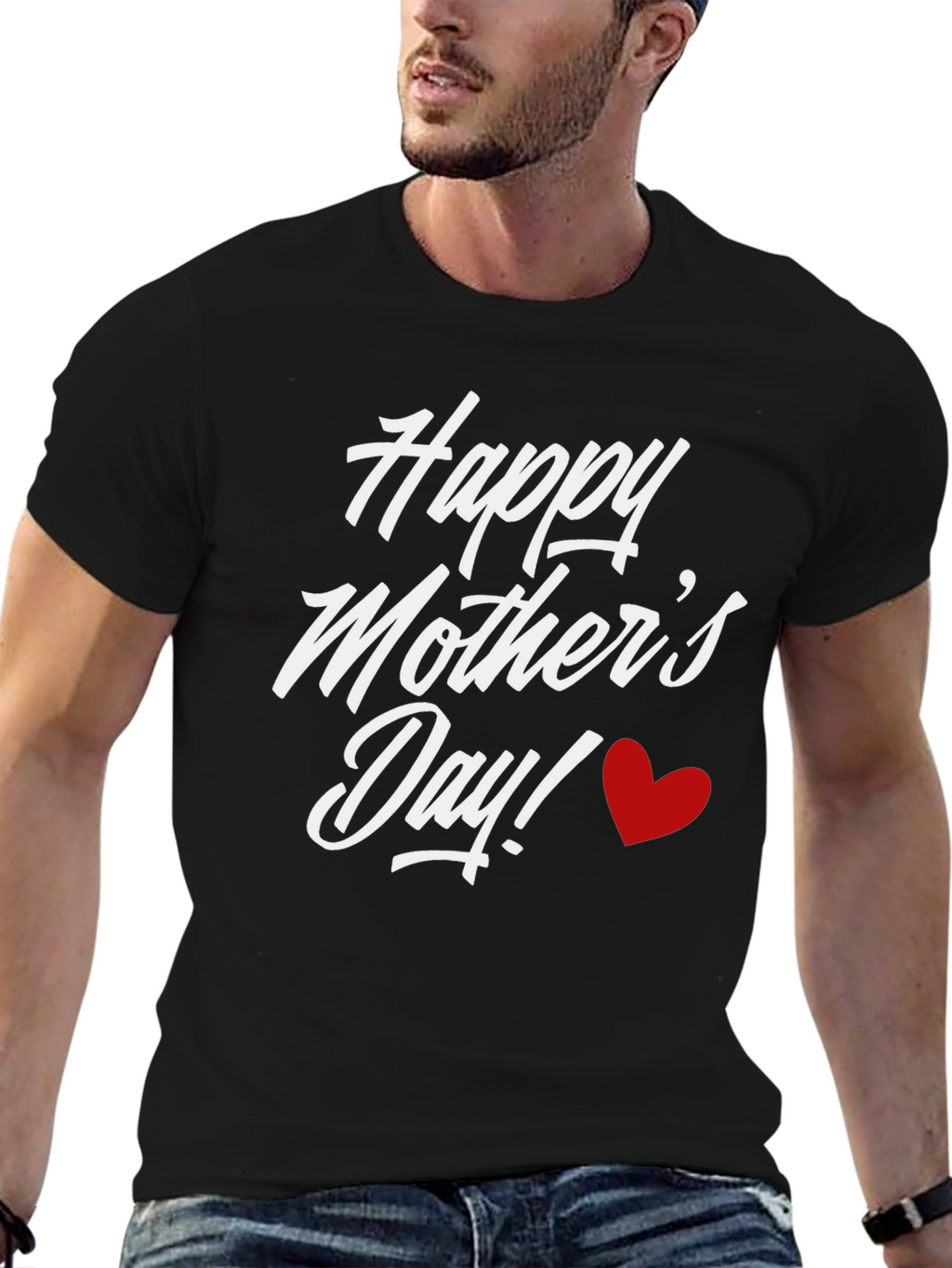 Happy Mothers Day T-Shirt - Black