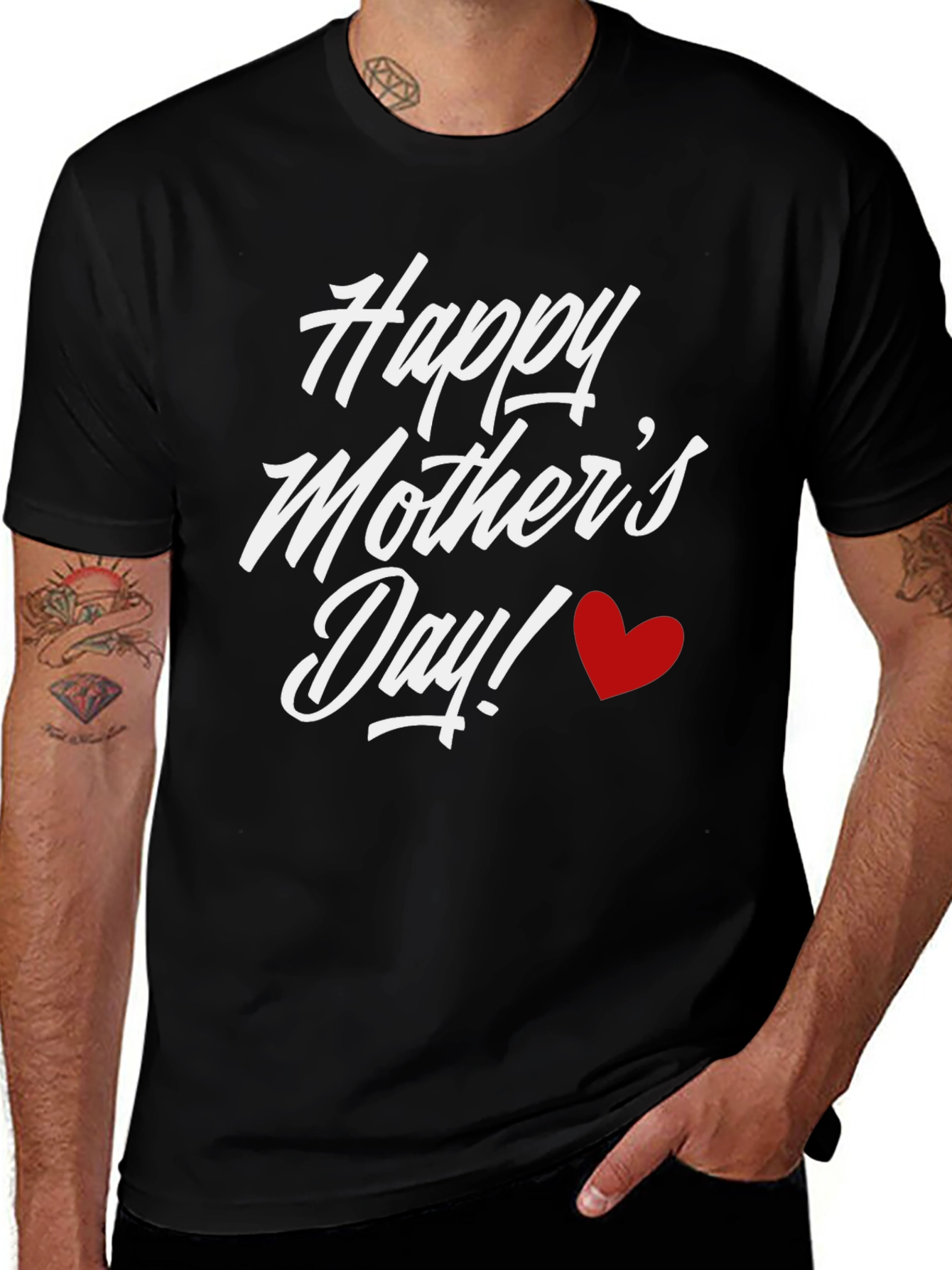 Happy Mothers Day T-Shirt - Black
