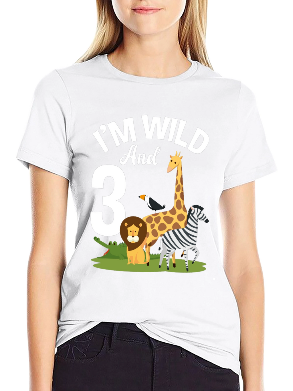 Im Wild and 3rd Birthday Jungle Animals T-Shirt