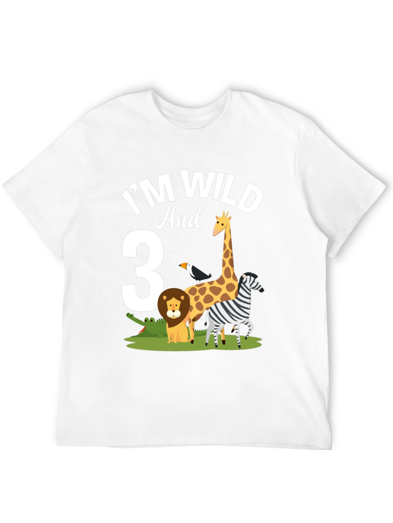 Im Wild and 3rd Birthday Jungle Animals T-Shirt