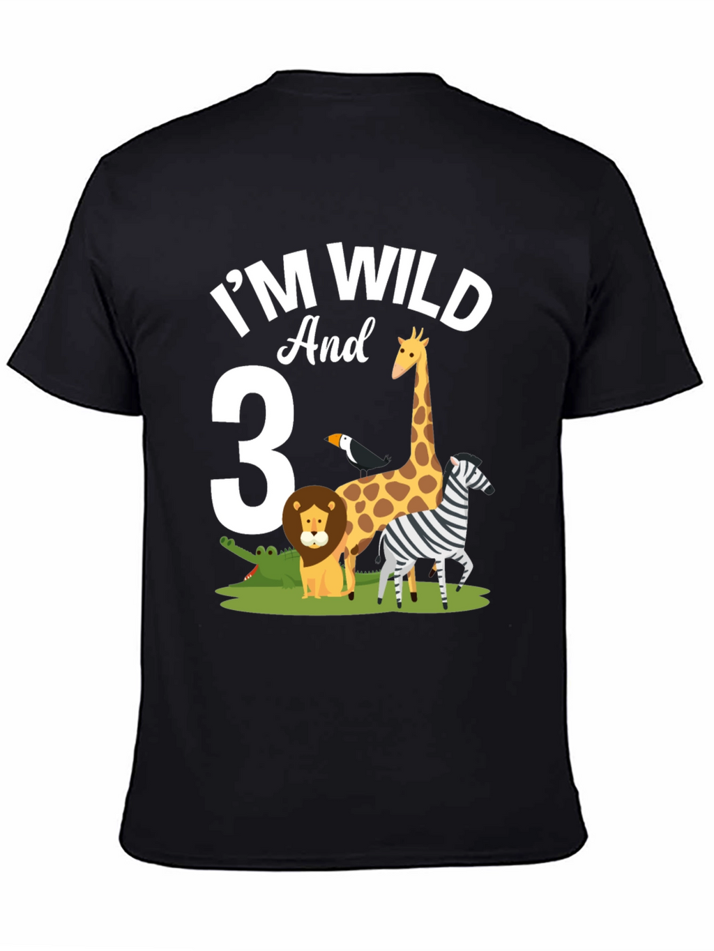 Im Wild and 3rd Birthday Jungle Animals T-Shirt