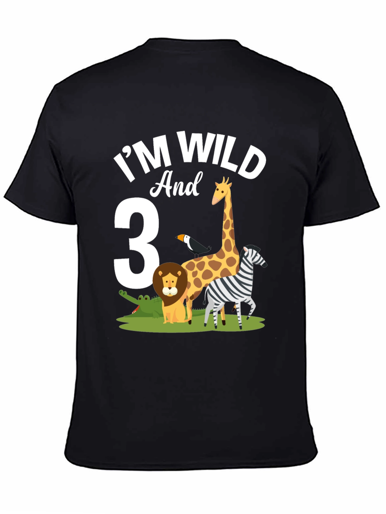 Im Wild and 3rd Birthday Jungle Animals T-Shirt