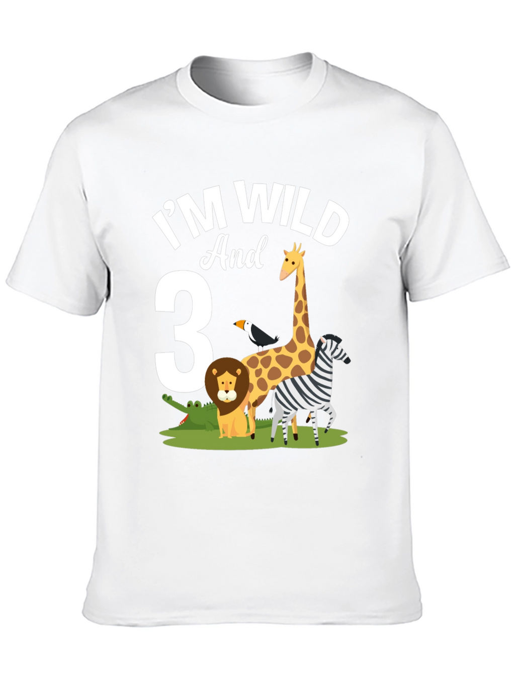 Im Wild and 3rd Birthday Jungle Animals T-Shirt