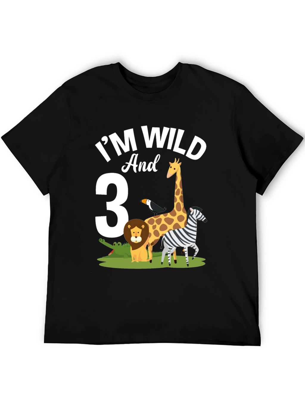 Im Wild and 3rd Birthday Jungle Animals T-Shirt