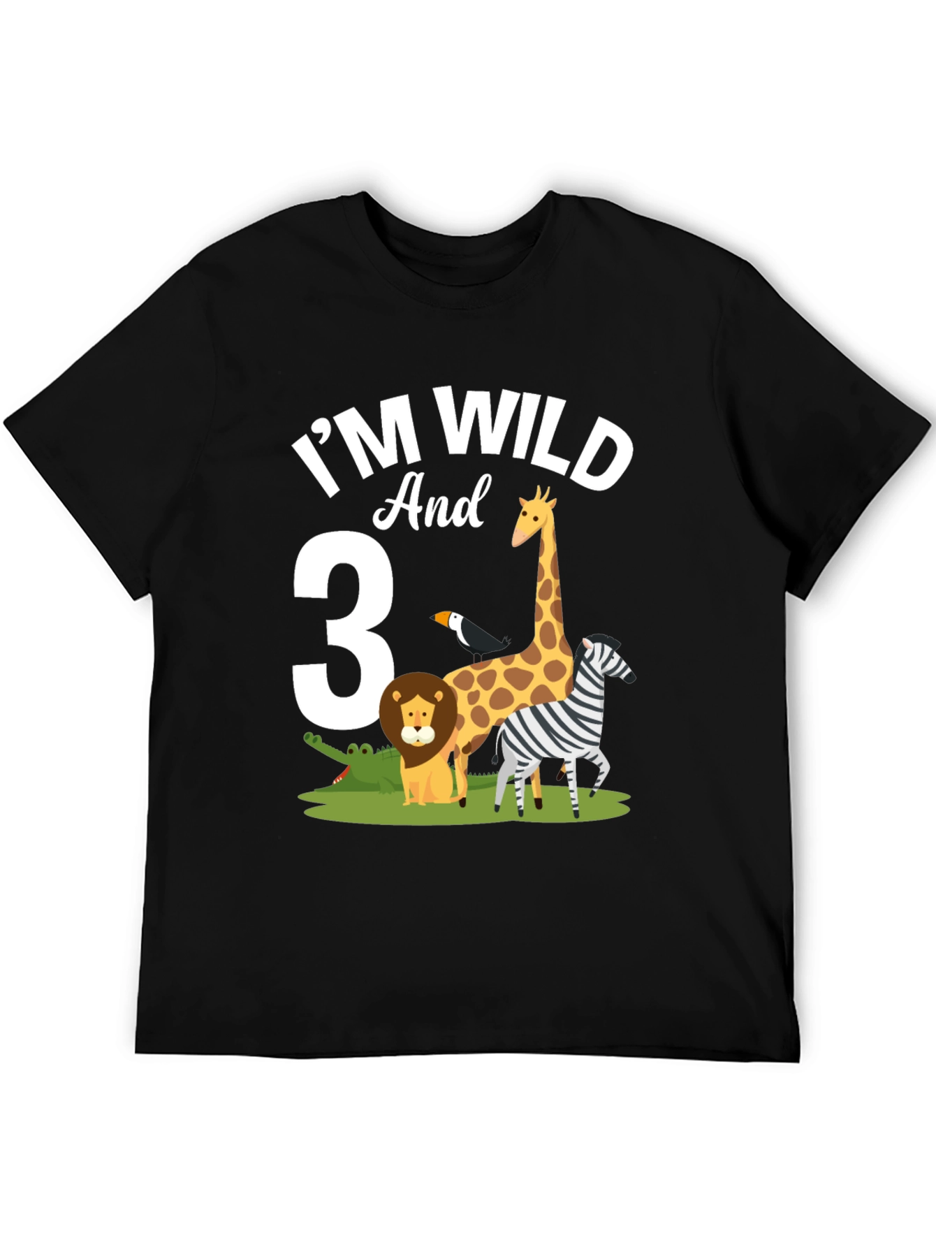 Im Wild and 3rd Birthday Jungle Animals T-Shirt