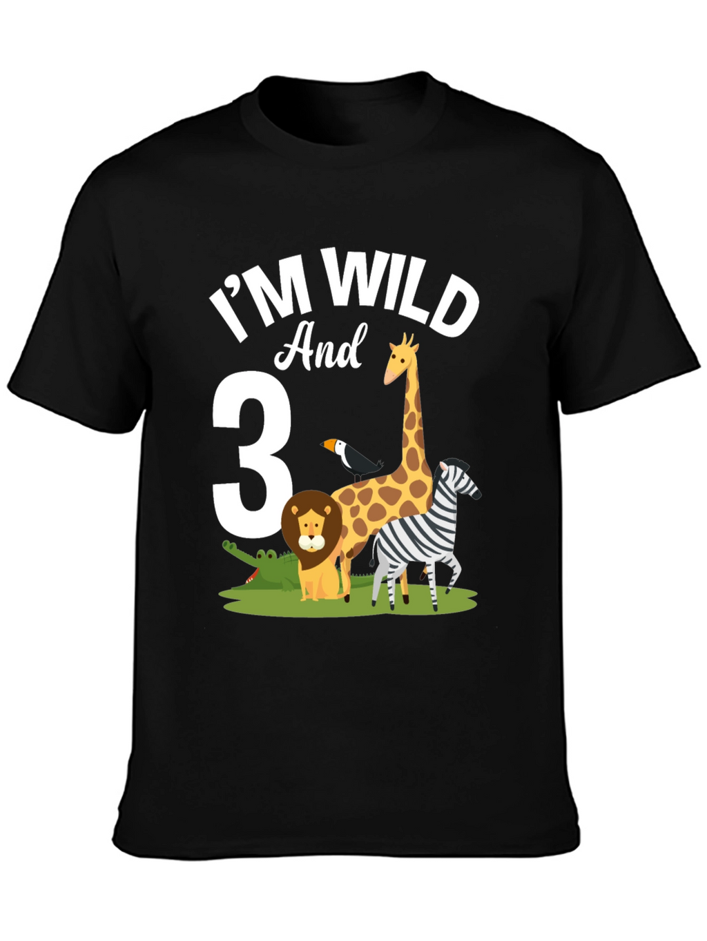 Im Wild and 3rd Birthday Jungle Animals T-Shirt