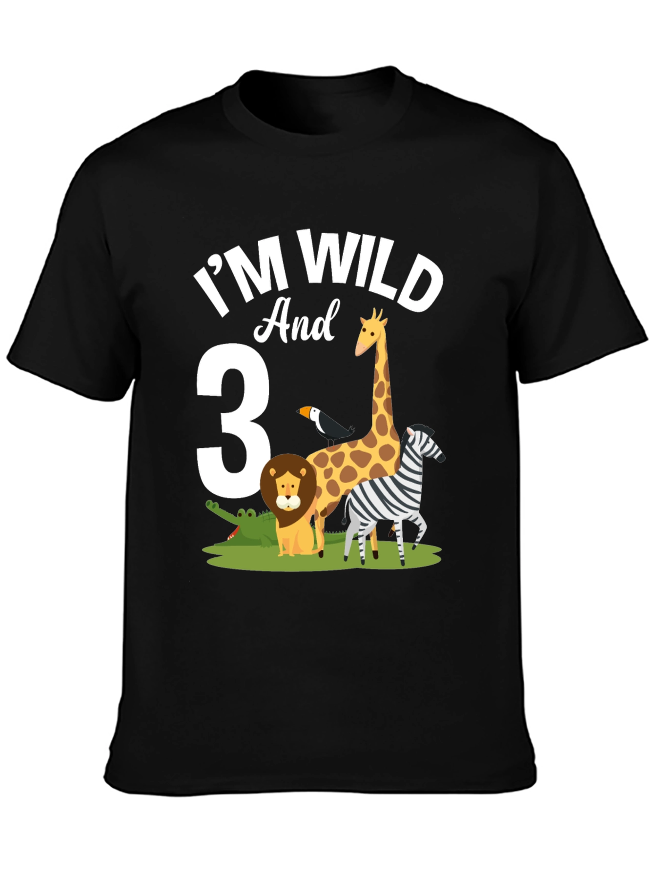 Im Wild and 3rd Birthday Jungle Animals T-Shirt