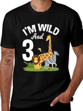 Im Wild and 3rd Birthday Jungle Animals T-Shirt