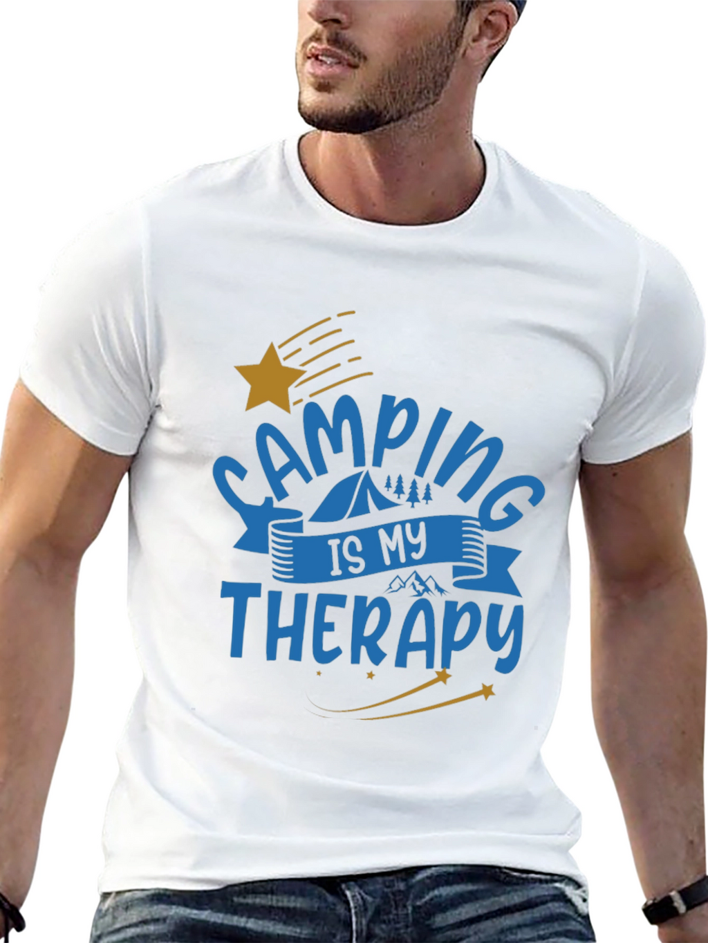 Camping is My Therapy Graphic T-Shirt