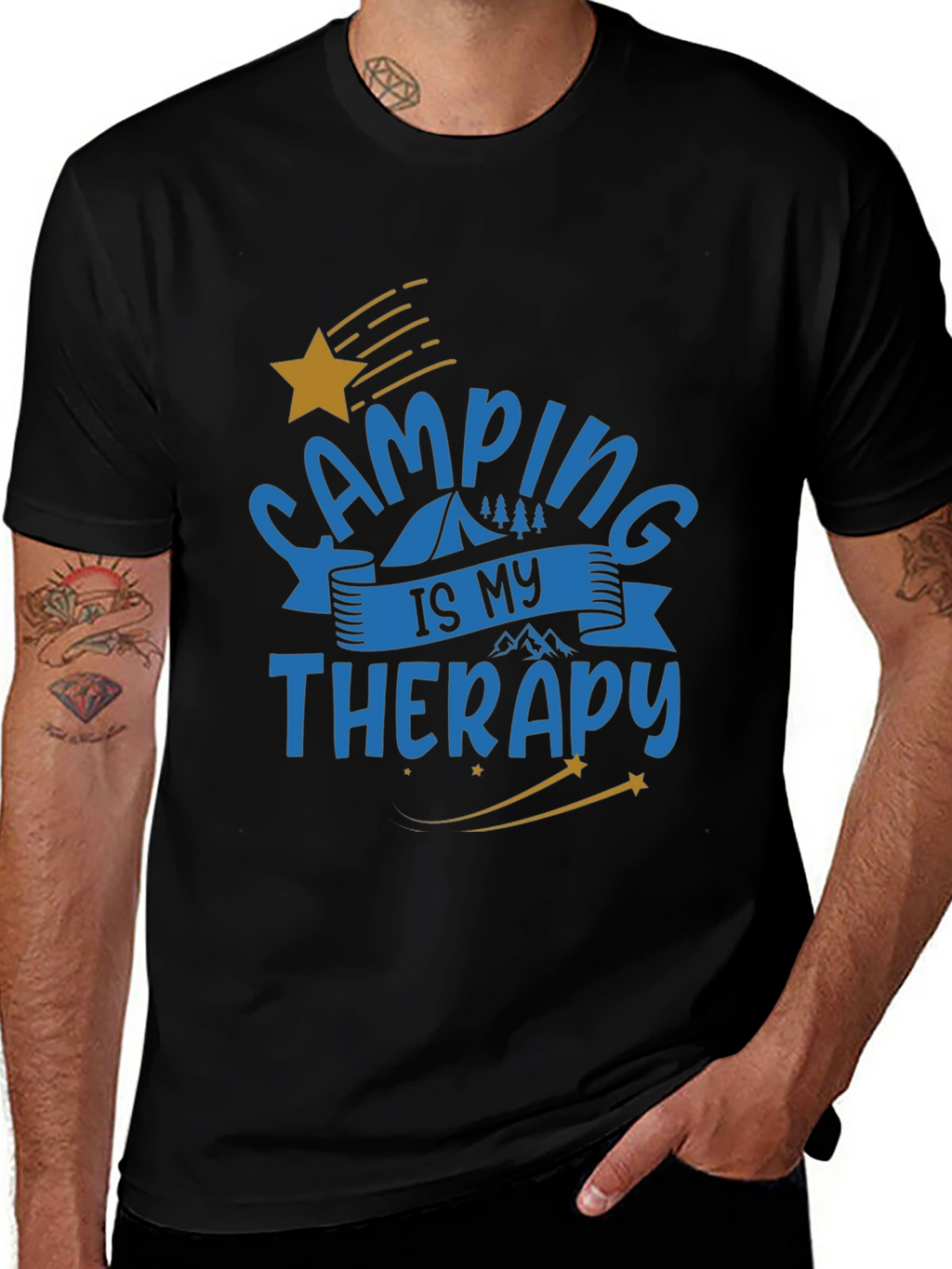 Camping is My Therapy Graphic T-Shirt