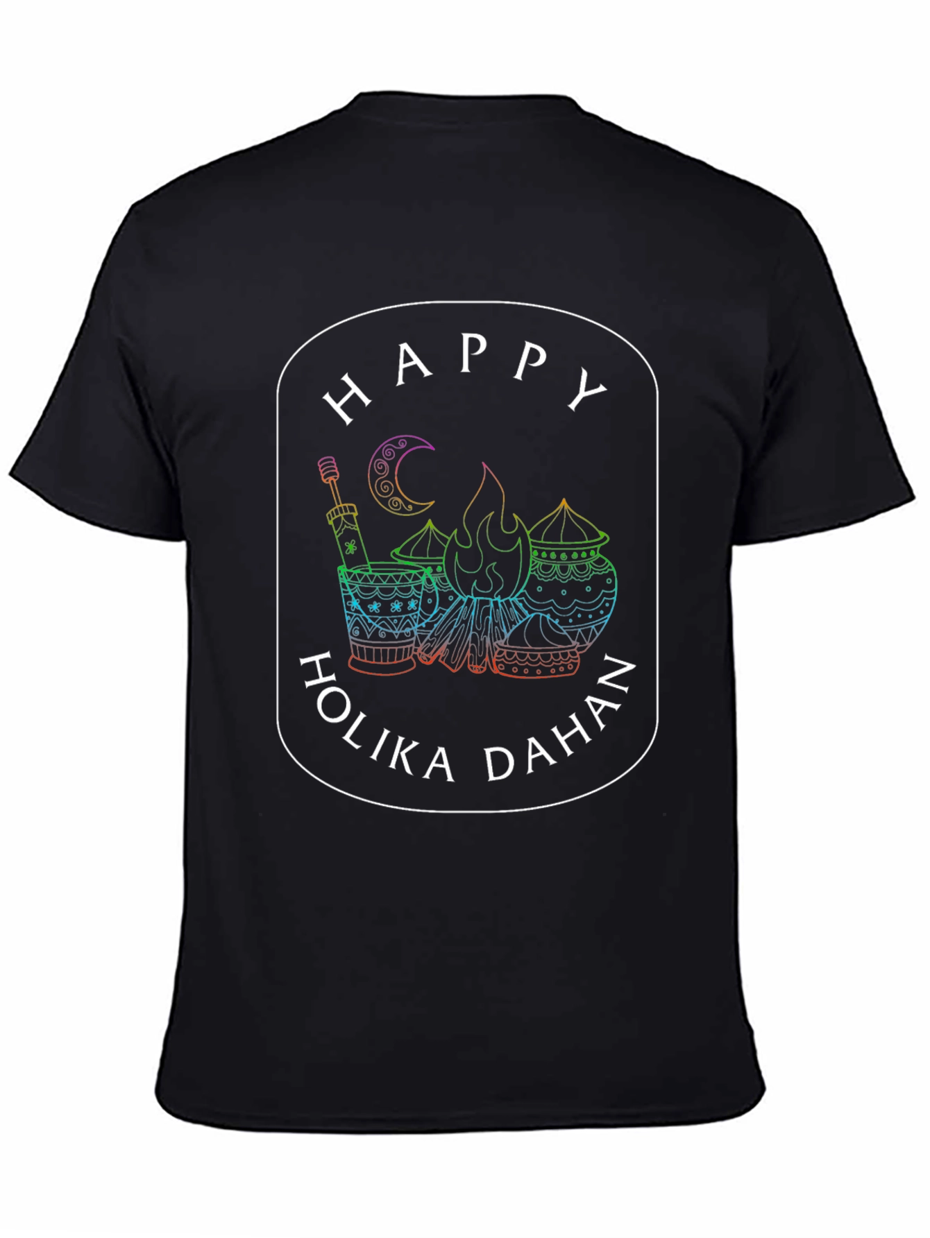 Happy Holika Dahan Graphic Tee - Celebrate Holi